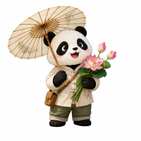 Giant Panda themed badge